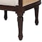 Bali & Pari Ornella Traditional French Beige Fabric and Dark Brown Finished Wood Accent Chair 238-13385-ZORO - alternate 3